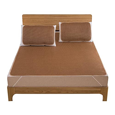 HCZS Colchoneta de bambú de Verano para Dormitorio Plegable, Almohadilla para colchón, colchoneta de bambú de Hielo, Uso de Doble Cara, refrigeración 