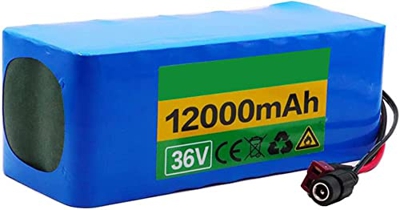 stdpcxz Bateria Bicicleta Electrica 36V 12Ah, 18650 12000Mah Paquete De Batería De Iones De Litio, 500W Batería De Alta Potencia Ebike, con Cargador Y