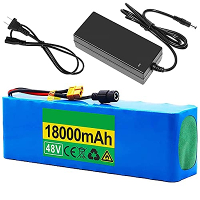 Batería de bicicleta electrónica, 48V 18AH Batería de litio for scooter eléctrico 18000 mAh Batería de iones de litio con cargador y Bms for E.Callar 