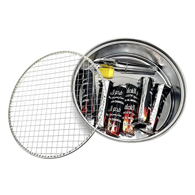 Sakamura 10 Pcs Mini Parrilla para Camping | Parrilla Desechables, Parrillas Portátiles de Carbón, Parrillas Biodegradables para Exteriores,Skewer Gri