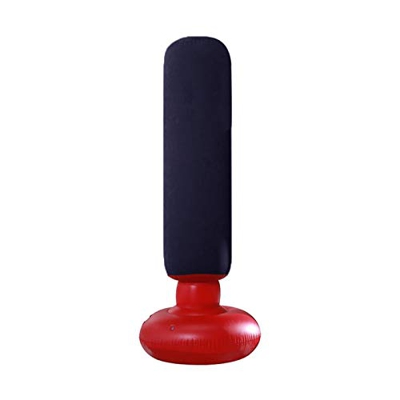 Hahhhha Bolsa de arena inflable, equipo de columna de boxeo inflable Bolsa de arena de pie libre Bolsa de boxeo para adultos Boxeo Niños Deportes Prác