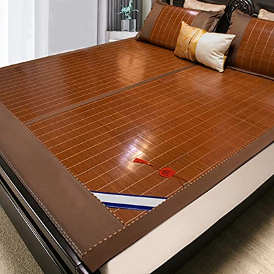 HCZS Colchoneta de Dormir de Verano de bambú carbonizado, Almohadilla de colchón de refrigeración, Transpirable, Suave, para el hogar, de Doble Cara, 