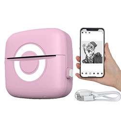 Wro Mini Impresora para movil, Mini Impresora Bluetooth portátil de Bolsillo con Papel térmico inalámbrico pequeña Impresora para Movil Impresora Foto características