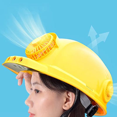 KUMADAI Gorra Ventilador Placa Solar Casco de Obra con 3 Ventilador Enfriador Gorras de Hombre Verano Transpirable Ventilador Gorra Solar Ajustable de