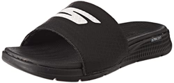 Skechers GO CONSISTENT SANDAL HALO, Sandalias deslizantes para Hombre, Black Synthetic /White Tirm, 46 EU en oferta
