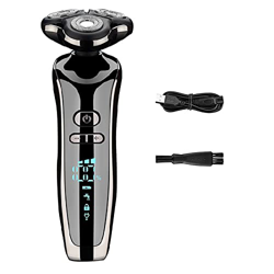 DYWJH Afeitadora eléctrica para Hombres, Cabezal de Afeitado Lavable, Carga USB rápida de 1,5 Horas, Sistema de Pantalla Inteligente LED, Resistente a características