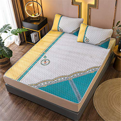 HCZS Colchoneta de ratán para Dormir de Verano, 3 Piezas para Dormitorio Cama Doble Colchones para Estudiantes Aire Acondicionado Colchoneta Suave de  características