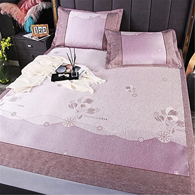 HCZS Cubrecolchón De Ratán, Colchoneta De Verano De Tres Piezas Aire Acondicionado Plegable Colchoneta De Bambú Cama/Refrigeración De Verano,G,180×200