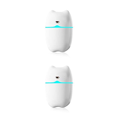 YIUPEDRFG 2 Juegos de Humidificador de aire, 260ml, aceite esencial, viaje, ajustable, eléctrico, USB, difusor de Aroma, generador de niebla de escrit