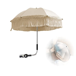 Sombrilla Universal para bebés, Silla para niños al Aire Libre, Juego de tumbonas para niños, sombrilla para Silla de Playa (Color : Beige, Size : Umb en oferta