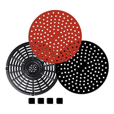 Qqiao Store Sartén de reemplazo de la freidora de aire, revestimientos reutilizables de la freidora de aire compatibles con Cosori, Nuwave, Power XL F