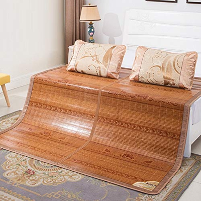 HCZS Colchón Fresco, Ropa de Cama Estera de Paja Esteras para Dormir de Verano Estera de Cama Plegable de Doble Cara Uso en el hogar Dormitorio Enfria