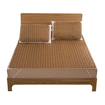 HCZS Colchón de enfriamiento de bambú Plegable, Estera de bambú de Mahjong carbonizado Transpirable Cojín de Dormir de Verano Suave para el Dormitorio