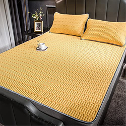 Estera de Verano de Estilo Chino Ropa de Cama de ratán de Verano de Seda de Hielo de Tres Piezas para el Hogar Sala de Estar Plegable de Doble Cara Do en oferta