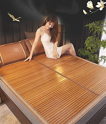 HCZS Exquisitas colchonetas de Verano Dormitorio con colchonetas de bambú Colchonetas Individuales Colchonetas Dobles de Paja de ratán de Seda Helada 