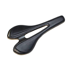 ZHOUFENG Asiento de Bicicleta Fibra de Carbono Completa+Fibra de Cuero Road Mountain Bike Sillle Asiento Cushion Bicycle de Carbono Blanco Rojo Piezas características