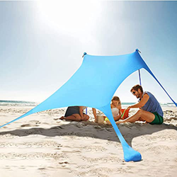 HMLOPX Playa Tent Sol SOBTER UPF50 +, Pop Up Outdoor Sombra con Estera de Playa for Viajes de Camping, Pesca, Patio Trasero Diversión o Picnics, 10x10 características