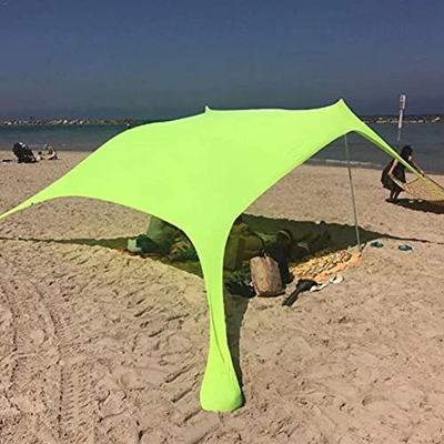 HMLOPX Pop Up Beach Tent Sun Sun Shelter, UPF50 + Beach Shade Canopy con Estera de Playa y Bolsa de Transporte a Prueba de Agua for la Playa, Camping,