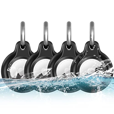 AICase 4 pack airtag cover waterproof (black)