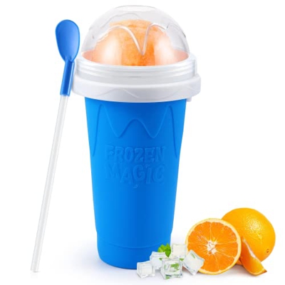 Taza para hacer Slushie, taza de batidos congelados rápidos de TIKTOK, taza de enfriamiento, doble capa para hacer granizados, batido de leche casero 