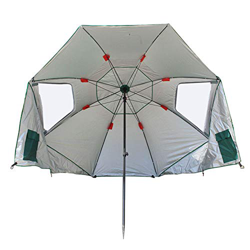HMLOPX Paraguas de Metal con Marco de Paraguas de Playa al Aire Libre 2.4m con Marco múltiple con Ventana con Ventana y protección de Sombra Soltera - en oferta
