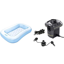 Piscina Hinchable intex Rectangular 166x100x25 cm - 90 l + 66634 - Inflador eléctrico con adaptadores 220-240V precio