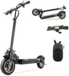 Nuevo Patinete Electrico Adultos iX4 - Larga Rango 40, Doble Suspensión, Reforzada Neumáticos Todoterreno de 10‘’ Patinete Eléctrico Plegable, Soporta características