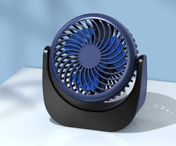 Ventiladores De Escritorio Pequeños Ventiladores De Oficina Dormitorio De Estudiantes Ventiladores Portátiles Wind Mud Desktop Usb Fan Charge Blue precio