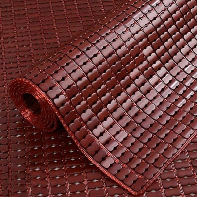 Colchoneta de Dormir de Verano, Estera de bambú Mahjong carbonizada Transpirable, Colchoneta de Refrigeración Antideslizante Plegable,Brown2-180 * 195