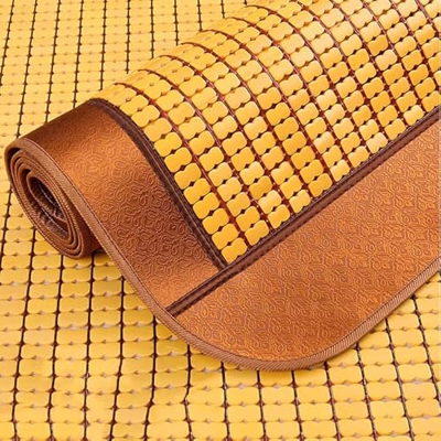 Colchón de Cama de Verano Plegable, Almohadilla de Dormir Fresca, Estera de Bambú Mahjong Carbonizada Suave y Transpirable para Cama, Transpirable, Es