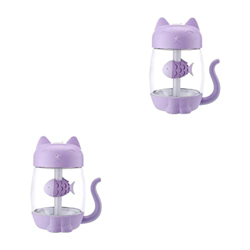 YIUPEDRFG 2 Juegos de Humidificador de aire de 350ML con luz LED, rociador de niebla de recargable por USB, difusor de gran capacidad para el hogar y  características