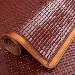 Estera de Dormir de Verano de bambú carbonizado, Colchón De Enfriamiento De Bambú Plegable, Estera de bambú Mahjong carbonizada Transpirable,Brown1-15 en oferta