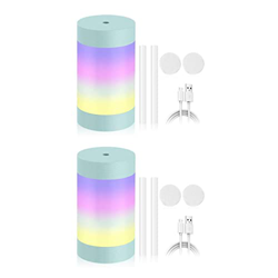 BOKIOESDE 2 Juegos de Humidificador de aire de 300ml, difusor esencial de Aroma portátil, purificador USB, aromaterapia para coche y hogar precio