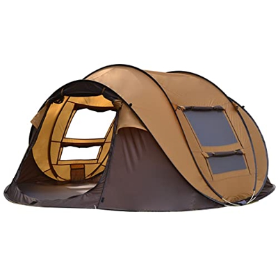 FZ FUTURE Gran Tienda de Campaña Familiar,Tienda Emergente Impermeable A Prueba de Viento para 3-4 Personas, Carpa Espaciosa, Transpirable para Exteri