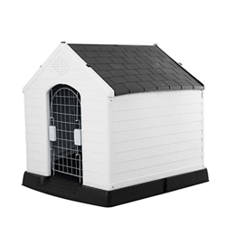 Caseta de Perro Casa De Perro Plástica Impermeable con Orificios De Puerta Y Ventilación, Refugio For Mascotas De Interior Al Aire Libre For Perros Gr en oferta