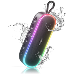 Altavoz Bluetooth con Luces RGB, MEGUO 20W Altavoz de Ducha IPX7 Impermeable, Baterías de 24 Horas, Altavoz Portátile Inalámbrica Estéreo 360° para Ex características
