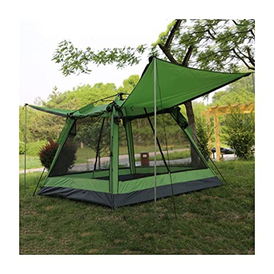 FZ FUTURE Gran Tienda de Campaña Familiar con Porche, Tienda de Campaña para 3-4 Personas con Ventanas de Malla, Puertas con Cremallera y Bolsa de Tra