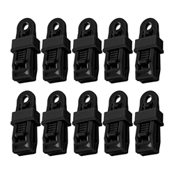 Colcolo Paquete de 10 Abrazaderas para toldo de Tienda de campaña para Acampar, Utiliza ampliamente plástico Antideslizante Duradero Negro precio