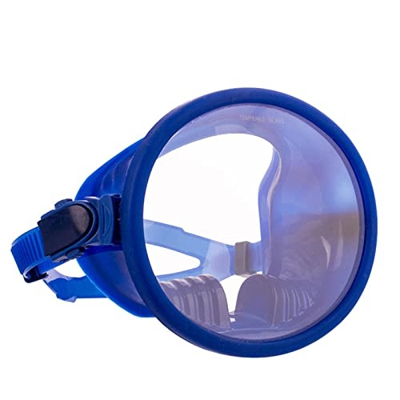 SAXTZDS Máscara de buceo máscara de natación equipo de snorkel ajustable antivaho panorámico amplia vista vidrio templado más que colores de espejo de