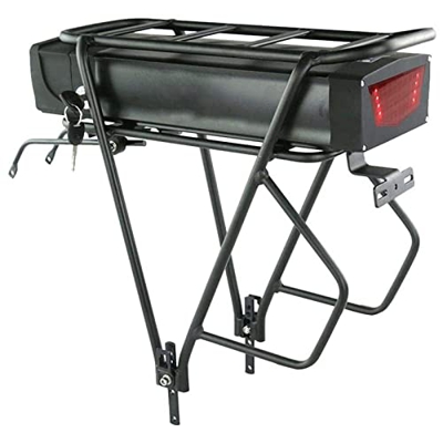 TGHY 36V,48V 10.4-26Ah Batería Bicicleta eléctrica para Rack Trasero para Motor 200W-1000W, E-Bike Batería Li-Ion con Cargador Antirrobo Placa de Cone
