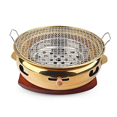 HDNCJFLEQ Barbacoa De Carbón Parrilla de Barbacoa, Parrilla de carbón sin Humo para Interiores, Barbacoa, Barbacoa Redonda doméstica, Estufa de Parril