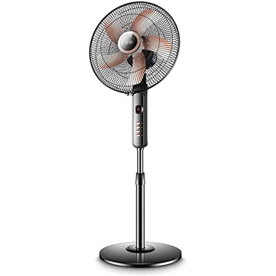 Habiba Ventiladores de pie Ventiladores de pie de Pedestal oscilante Temporizador de 7 Horas Ventilador de Piso Ajustable Control Remoto Motor de CC P