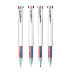 [Tigratigro] 4 colores bolígrafo de gel a presión, (0,5 mm, negro+azul+verde+rojo) para oficina y escuela (4 unidades) precio