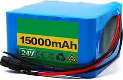 stdpcxz Batería De Bicicleta Eléctrica 24V 15Ah, 6S5P Recargable De Iones De Litio Batería 18650, para Monociclo Eléctrico De Auto Equilibrio Scooter, características