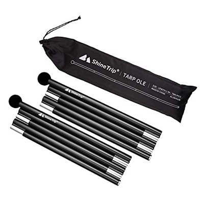 LANRU Poste de toldo Plegable para Exteriores, aleación de Aluminio, Carpa, Varillas de Soporte, Refugio de Playa, toldo, Postes, Postes de Repuesto, 