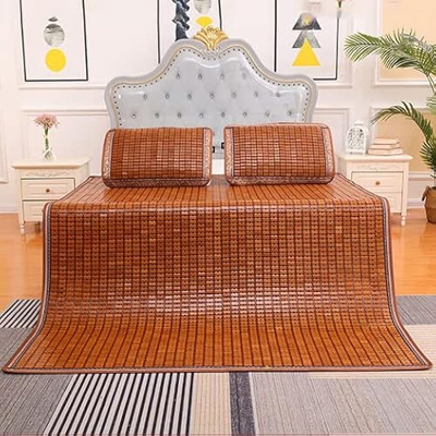 Estera De Bambú Plegable De Verano Fresco, Estera De Dormir Suave De Verano, Estera De Bambú De Mahjong Carbonizado Transpirable, para el Dormitorio d