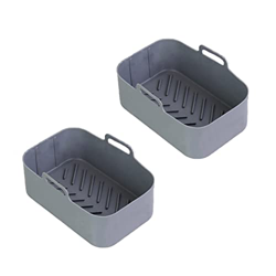 2 piezas de repuesto de silicona para freidora de aire dual Ninjas, freidora de aire de silicona reutilizable para doble cesta, accesorios compatibles características