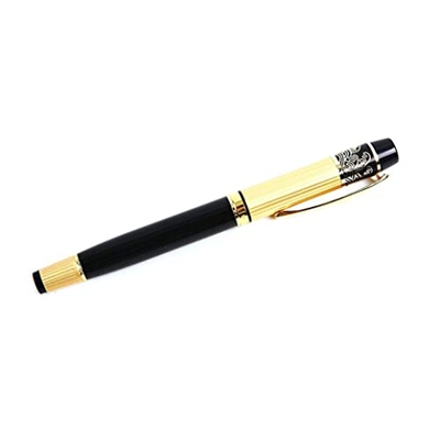 NiseWuds Fountain Pen Medium Nib Nib Apariencia Apariencia Negro Gold Gold Signature Gift Pen Pluma