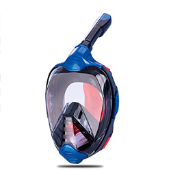 Spacmirrors Máscara de esnórquel de Cara Completa, máscara de esnórquel para Adultos y niños 180 Set panorámico antivaho y antifugas en oferta