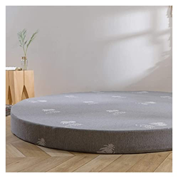 LIUAN Colchón de cama redondo grueso, tapete de tatami acolchado de espuma viscoelástica, almohadilla de dormir extraíble para futón y colchón transpi características